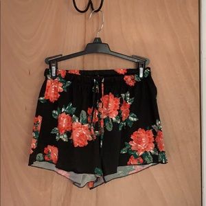 soft floral shorts